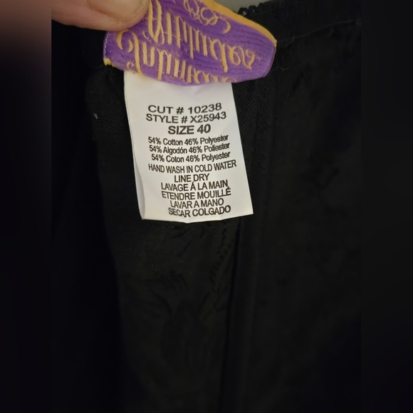 Intimate Attitudes vinatge black floral tie back front hopk corset | size 40 - Picture 7 of 9